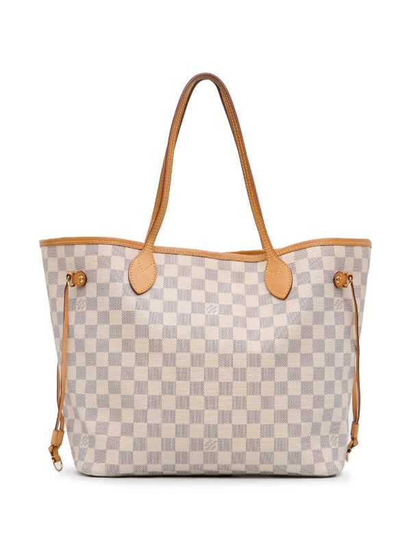 LV Cabas en toile Neverfull Correct en cuir  Blanc, Toile