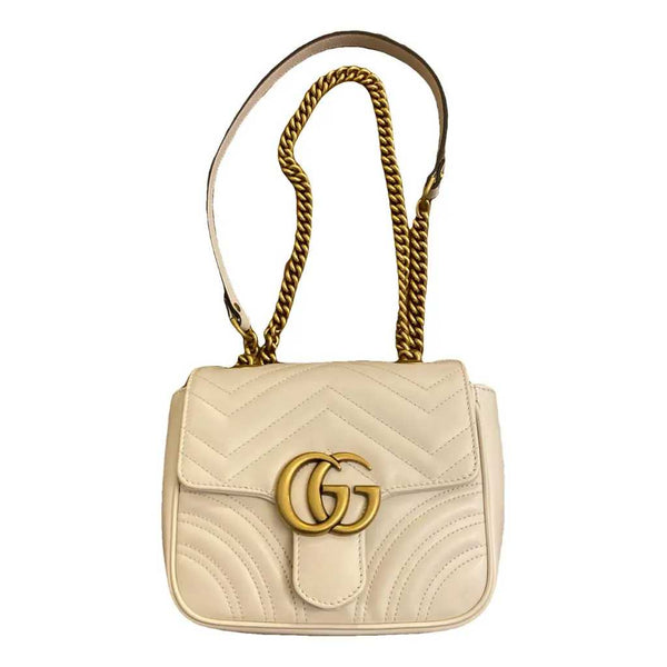 GG Sac bandoulière GG Marmont Flap Jamais porté Blanc