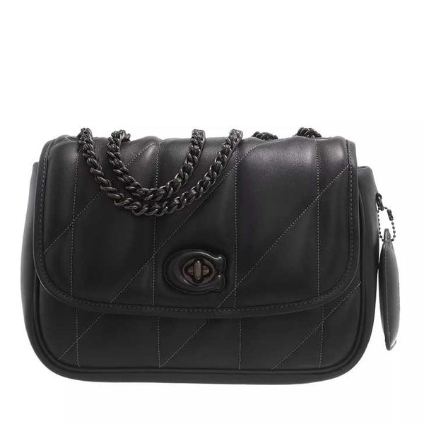 Co@ch Quilted Pillow Madison Shoulder Bag Black