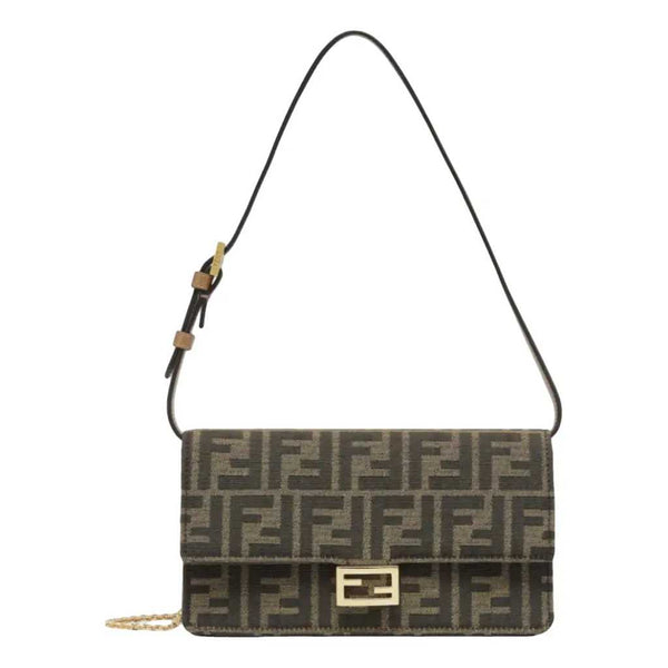 Fêndï Sac à main en toile Baguette, Toile
