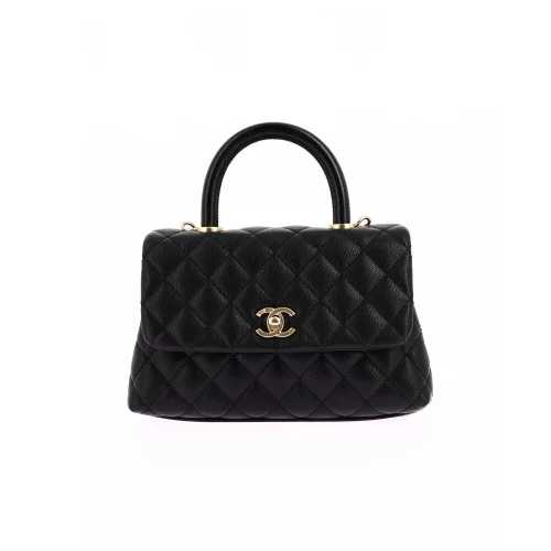 Ch@nel Sac bandoulière Coco Handle Ch@nel grainé Noir