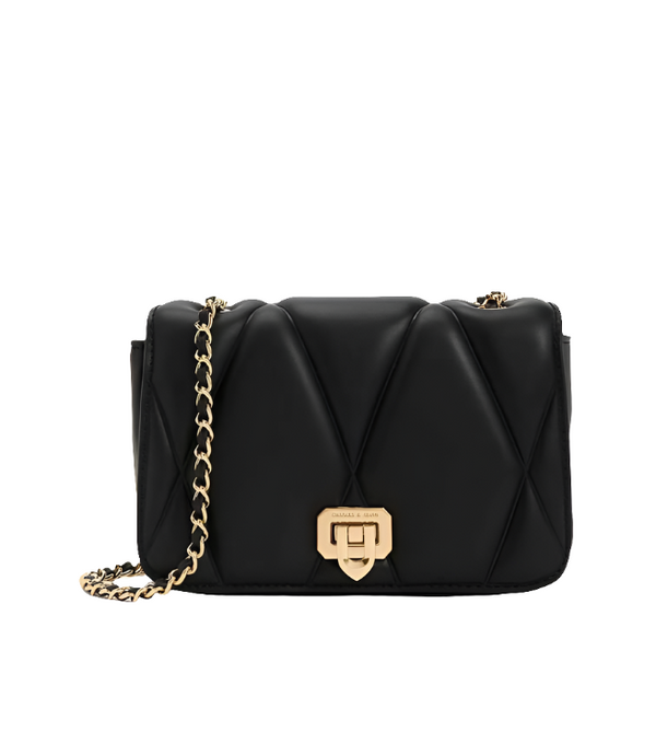 Arwen Quilted Shoulder Bag Arwen Quilted Shoulder Bag - Black