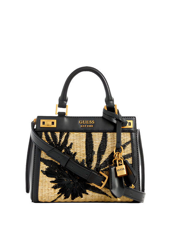 Gûess Mini sac cartable Katey à fleurs noires