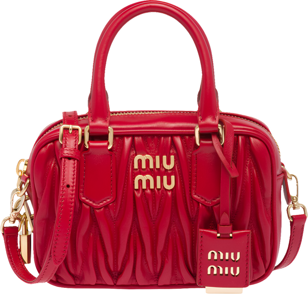 MIÛ MIÜ  Sac à main Arcadie Rouge