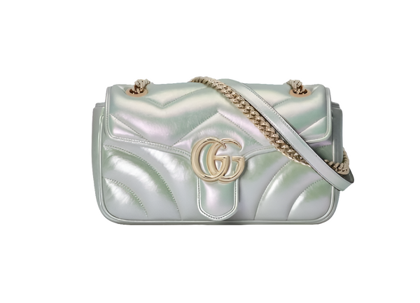 GG Marmont Petit sac à bandoulière Vert irisé