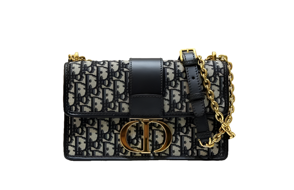 Diôr Sac chaîne 30 Montaigne Toile jacquard Diôr Oblique Noir