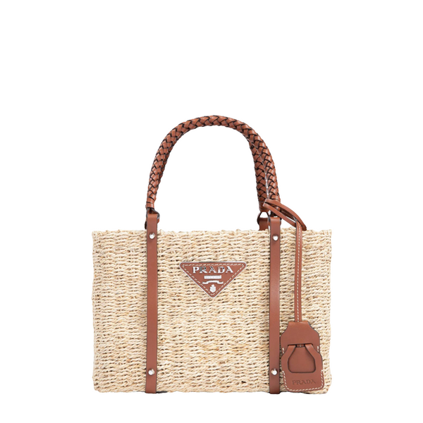 Pr@da Pr@da Two Tone Woven Tote Bag