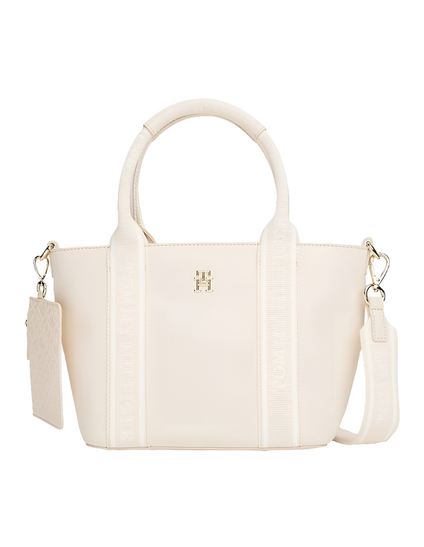 Tômmÿ Hilfiger Sac fourre-tout à bandoulière avec bande logo - Blanc