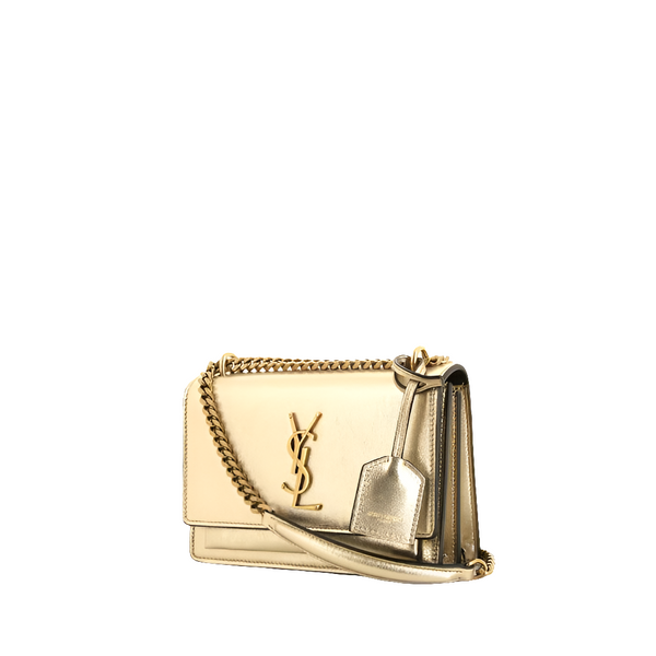 S@int L@urent Sunset small model shoulder bag in gold
