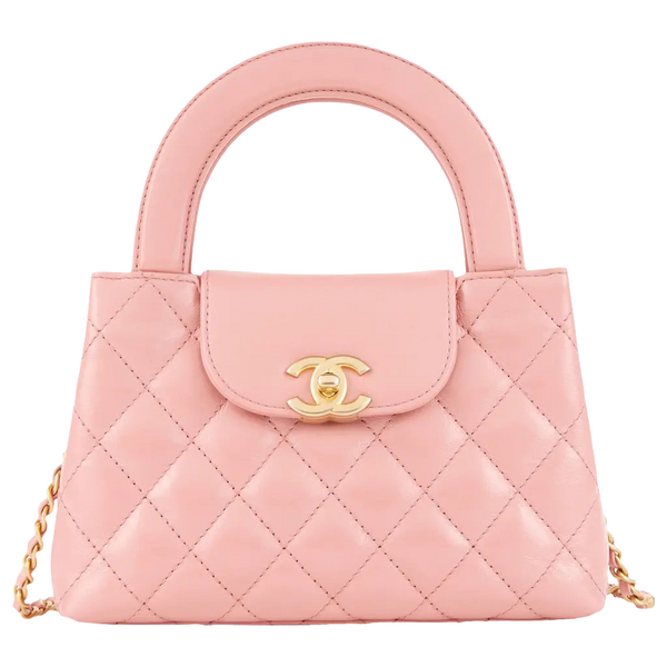 Sac Ch@nel Kelly, petit modèle, rose clair