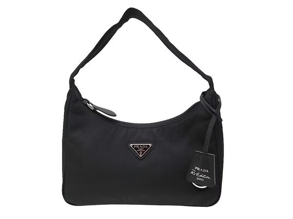 PR@DA SAC A MAIN MINI RE-EDITION 2000 1NE515 NYLON NOIR HAND BAG PURSE