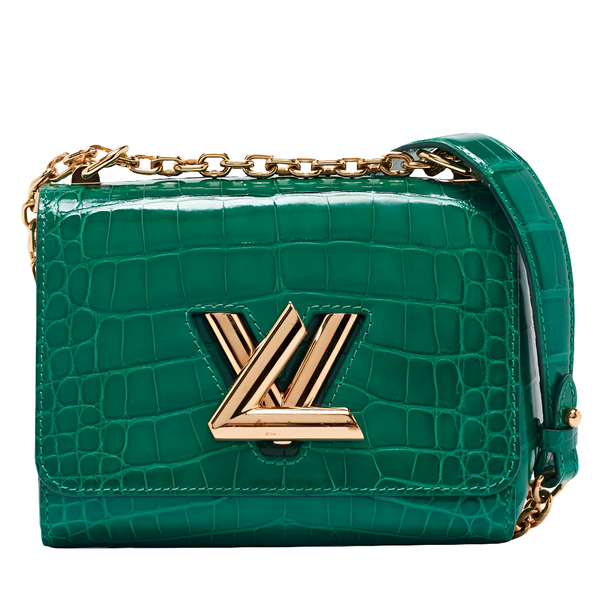 LV Green Crocodile Twist PM Bag