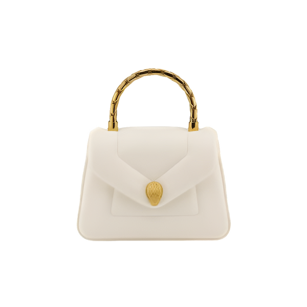 SERPENTI REVERSE TOP HANDLE BLANC