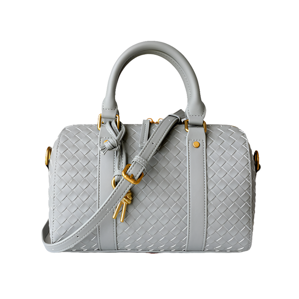 Sac à main Bôttëga Classic  gris à poignées supérieures entrelacées