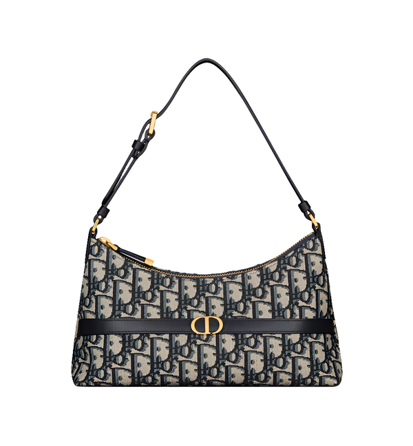 Di*r Mini sac Cigale 30 Montaigne Toile jacquard Dior Oblique bleu