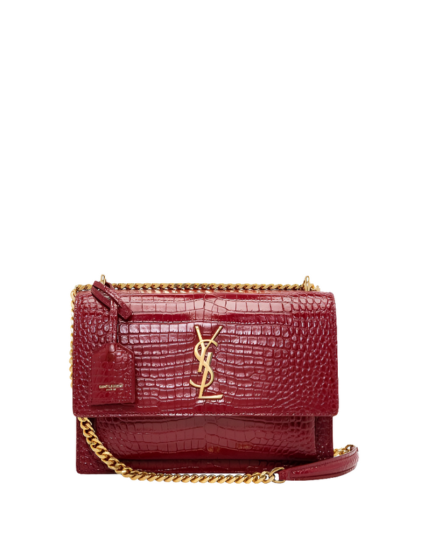 S@int L@urent SAC BANDOULIÈRE MOYEN SUNSET ROUGE OPYUM