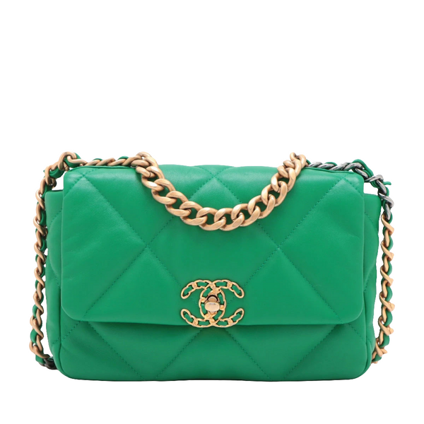 Sac CH@NEL Chanel 19 en vert
