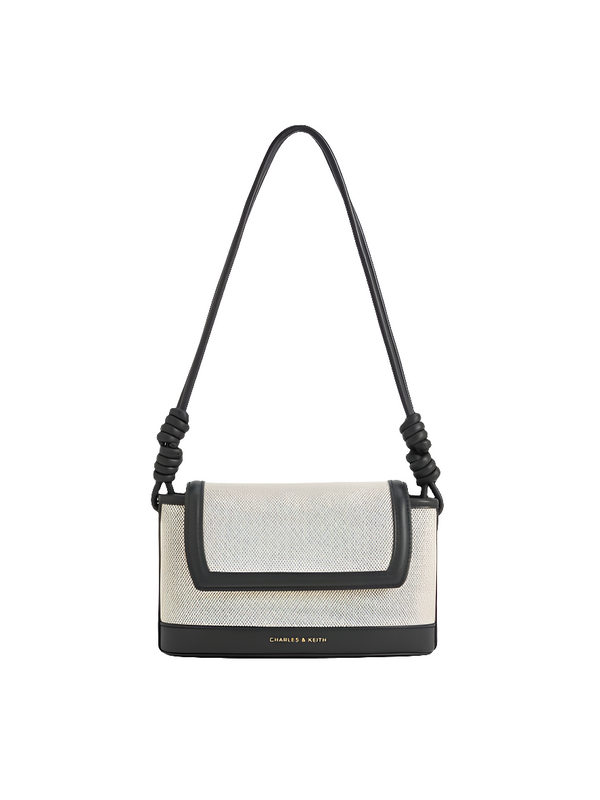 Sac en denim à lanière nouée Sabine - Noir