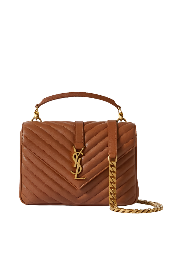 YSL Sac à main Collége monogramme Marron