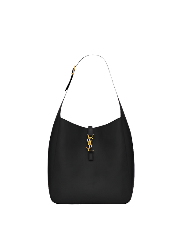 YSL SOUPLE GRAINÉ En CUIR NOIR