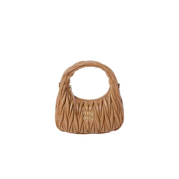 MIÛ MIÜ Sac hobo Wander nappa matelassé